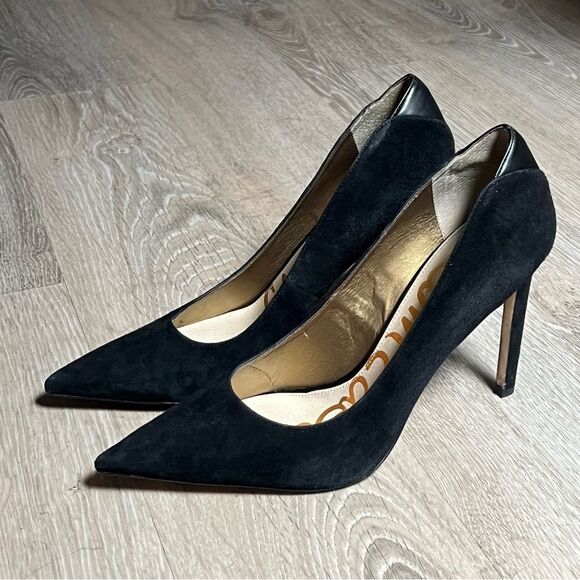 Sam Edelman Dea Black suede Pointed Toe High Heel 10 - Picture 6 of 10